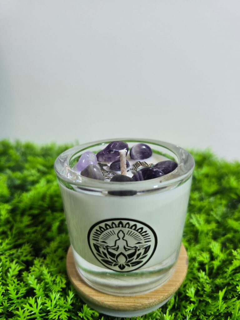 Vela con Cuarzo Natural